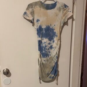 Tie-Dye Ruched Dress